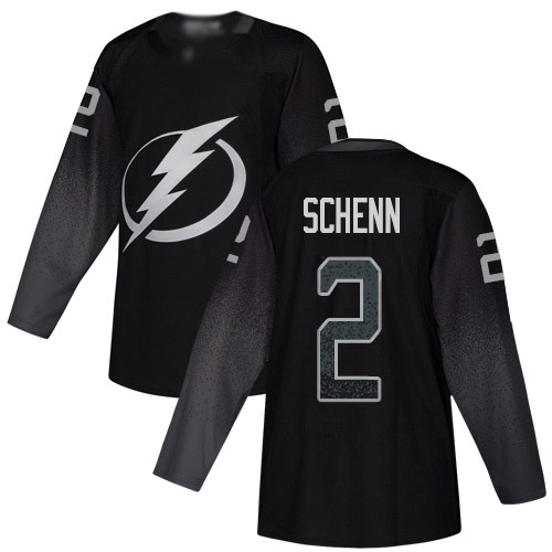 Adidas Tampa Bay Lightning Men #2 Luke Schenn Black Alternate Authentic Stitched NHL Jersey